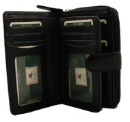 Visconti Heritage-33 Ladies Multi Card Holder Wallet and Purse (Black) [Apparel]