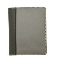 Visconti Lucca LC36 Two-Tone Mens Leather Bi-Fold Slim Style Wallet (Grey Multi)