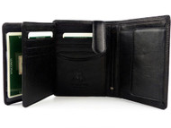 Visconti Heritage-11 Soft Thin Leather Quad Fold Wallets (Black) [Apparel]
