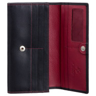 Visconti Cd21 Quality Soft Leather Wallet / Purse / Clutch / Holder (Black/Aq...