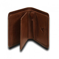 Visconti Einstein DRW29 Mens Slim Bifold Leather Wallet (Oak Tan) 4.15" x 3.15"