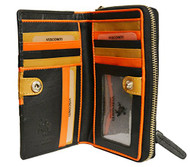 Visconti AD27 Black Multi Colored Bi-fold Womens Purse