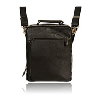 Visconti KR75 Pebbled Grain Leather Cross-body Messenger Bag / Backpack