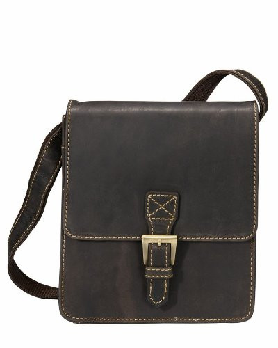 worn leather messenger bag