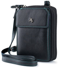 Visconti BRB15 Leather Purse with Shoulder Strap / Mini Bag / Card Holder Wal...