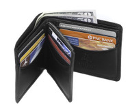 Visconti Heritage 17 Bifold Mens Soft Leather ID Card Case Wallet (Black)