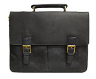 Visconti Berlin (18716) Leather Twin Buckle Briefcase with Detachable Strap (...