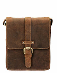 Visconti 16113 Modern Style Messenger Bag Made of Oiled Distressed Leather