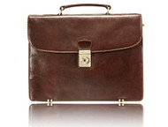Visconti ZEUS- Front Square Lock Quality Leather Mens Briefcase Business work bag case Holder(VT-9)