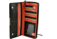 Visconti AD62 Black Multi Ladies Soft Leather Bifold Checkbook Wallet And Purse