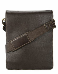 Visconti Leo Mocha Brown Contemporary Distressed Genuine Leather Cross-body Messenger BAG 18563