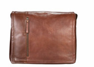 "Visconti VT-5 Soft Leather Vintage Brown Tan Messenger Bag Holds 15"" Laptop /  Computer Case Handbag"