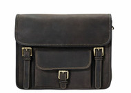Visconti 16091 Distressed Oil Brown Leather Cross-Body Messenger Bag/ Handbag