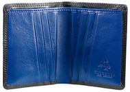 Visconti Diablo DN45 Mens Black Leather Bi-fold Compact Wallet 3.15" x 4" (Bl...