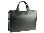 Visconti 15030 Diaz Soft Quality Leather Ladies Black Messenger Bag / Briefca...