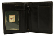 Visconti "MONZA 3" Soft Italian Glazed Quad Fold Wallet (Black) [Apparel]