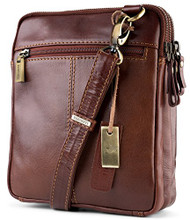 Visconti S4 Leather Small Shoulder Bag, Messenger Crossbody Bag, Handbag 7"x ...