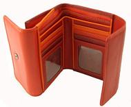 Visconti RB50 Multi Colored Red/Orange/Crimson Large Bifold Three Tone Cover Wallet