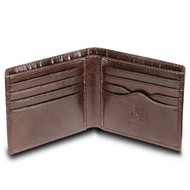 Visconti Monza 6 Mens Card Holder Leather Wallet in Italian Brown Gift Boxed