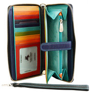 Visconti Spectrum SP40 Multi Colored Soft Leather Ladies Wallet Purse Clutch ...