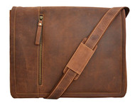 Visconti FOSTER 16073 X-Large Leather Laptop Computer Case Messenger Bag for ...