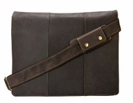 "Visconti 16019  Xl Leather Messenger Bag (Holds 17"" Laptop Cross-body) Computer Case Holder Handbag"