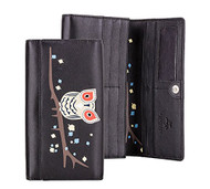 Visconti OWL Collection Soft Genuine Leather Womens Wallet / Purse / Clutch