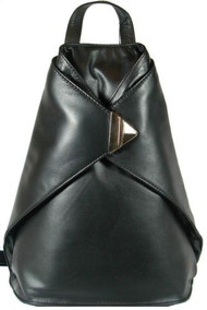 Visconti 18258 Soft Leather Triangular Women Backpack Handbag Shoulder Bag Purse
