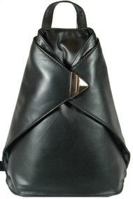 Visconti Stylish Quality 18259 Ladies Triangular Soft Genuine Leather Backpack