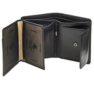 Visconti Tuscany 44 Secure RFID Blocking Genuine Leather Wallet (Black)