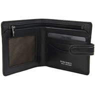 Visconti Tuscany 41 Secure RFID Blocking Genuine Leather Wallet (Black)