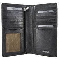 Visconti Tuscany 45 Secure RFID Blocking Genuine Leather Wallet (Black)