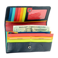 Visconti STR4 Women's Secure RFID Blocking Large Leather Trifold Clutch Wallet Purse