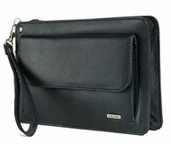 Visconti 02617 Mens Wrist Bag Carry- All Travel Clutch 9.5" x 6"x 2"
