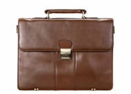 "Visconti 01775 Classic Extra Large Front Lock- Black Business Case Handbag,  Quality Leather"