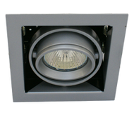 Downlight, European design gyro ring with swivel and tilt adjustment.