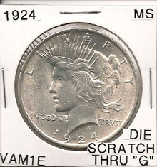 1924 Peace Dollar VAM 1E MS