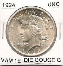 1924 Peace Dollar VAM 1E UNC