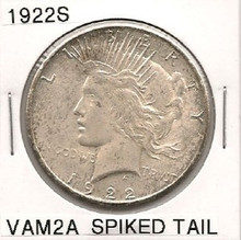 1922 S Peace Dollar VAM 2A