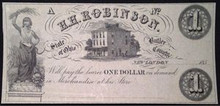 NEW LONDON, OHIO H.H. ROBINSON STATE OF OHIO 1850 1 DOLLAR