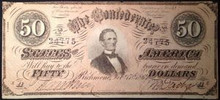 1861 50 DOLLAR CONFEDERATE STATES OF AMERICA RICHMOND