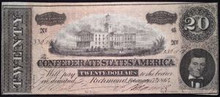 1864 20 DOLLAR CONFEDERATE STATES OF AMERICA NOTE