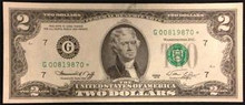 SERIES 1976 2 DOLLAR THE UNITED STATES OF AMERICA FEDERAL RESERVE STAR NOTE