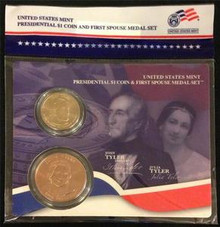 LOT OF 8 PRESIDENTIAL $1 COIN AND FIRST SPOUSE MEDAL SETS   SEE DESCRIPTION!!!!