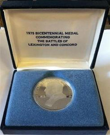 1976 BICENTENNIAL MEDAL COMMEMORATING THE BATTLES OF LEXINGTON AND CONCORD 90%