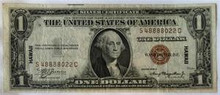 SERIES 1935 A 1 DOLLAR HAWAII SILVER CERTIFICATE VF