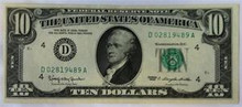 SERIES 1963 UNITED STATES FEDERAL RESERVE NOTE CLEVELAND OHIO DA BLOCK CH UNC