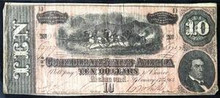 1864 THE CONFEDERATE STATES OF AMERICA RICHMOND VIRGINIA HAND SIGNED VF
