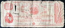 1864 15 CENTS CORPORATION OF WINCHESTER, VIRGINIA HAND SIGNED CIRCULATED
