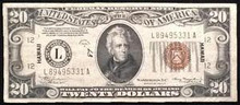 SERIES 1934 A $20 HAWAII NOTE VERY FINE